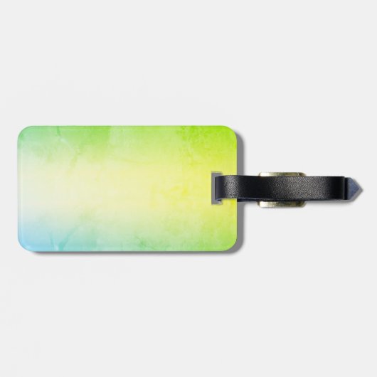 Monogram Drum Set Green Gepäckanhänger (Rückseite horizontal)