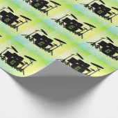 Monogram Drum Set Green Geschenkpapier (Ecke)