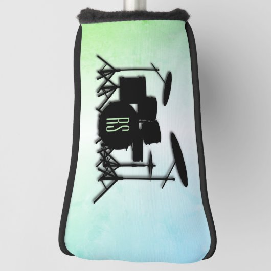 Monogram Drum Set Green Golf Headcover (Rotieren 90)