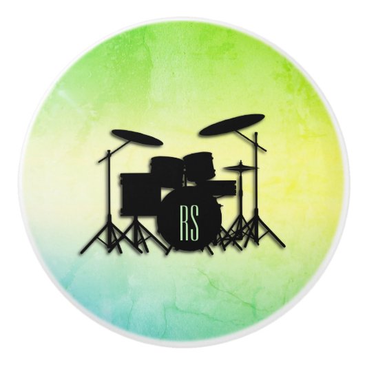 Monogram Drum Set Green Keramikknauf (Vorderseite)