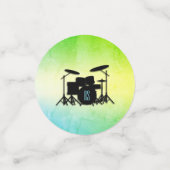 Monogram Drum Set Green Konfetti (Klein Vorderseite)