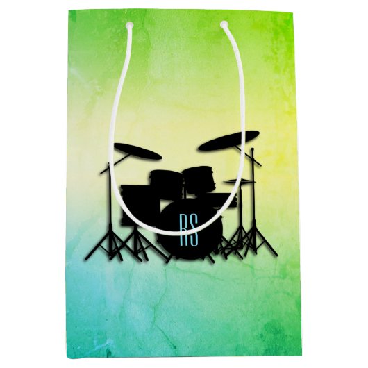 Monogram Drum Set Green Mittlere Geschenktüte (Vorderseite)