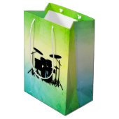 Monogram Drum Set Green Mittlere Geschenktüte (Rückseite Schrägansicht)