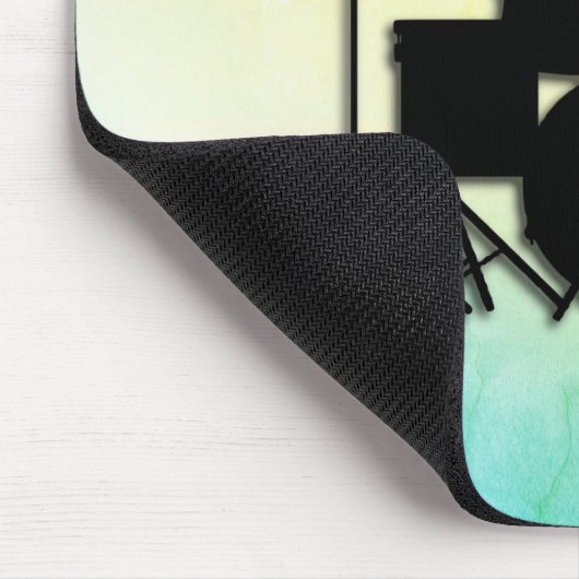 Monogram Drum Set Green Mousepad (Ecke)