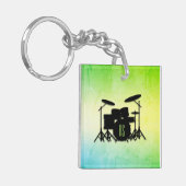 Monogram Drum Set Green Schlüsselanhänger (Vorderseite links)