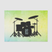 Monogram Drum Set Green Seidenpapier (Vorderseite)