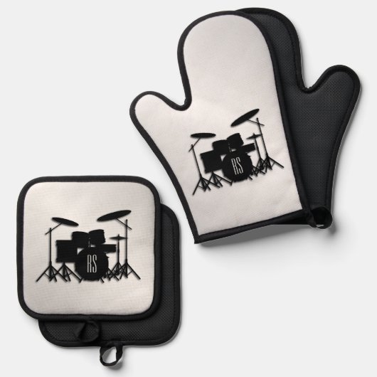 Monogram Drum Set Silver (Vorderseite/Rückseite)