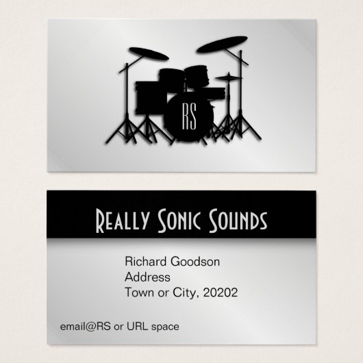 Monogram Drum Set Silver (Vorne & Hinten)