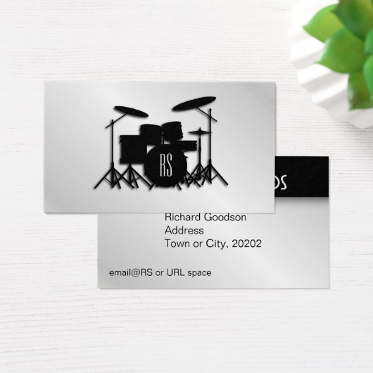 Monogram Drum Set Silver (Schreibtisch)