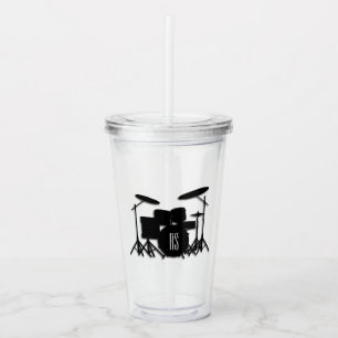 Monogram Drum Set Silver Acryltrinkbecher