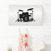Monogram Drum Set Silver Banner (Insitu)