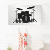 Monogram Drum Set Silver Banner (Insitu)