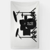 Monogram Drum Set Silver Banner (Vertikal)