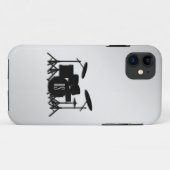 Monogram Drum Set Silver Case-Mate iPhone Hülle (Rückseite (Horizontal))