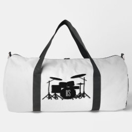 Monogram Drum Set Silver Duffle Bag