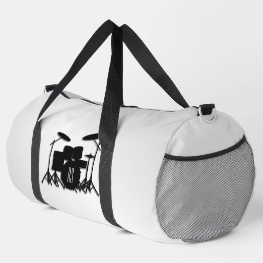 Monogram Drum Set Silver Duffle Bag (Rechte Ecke)