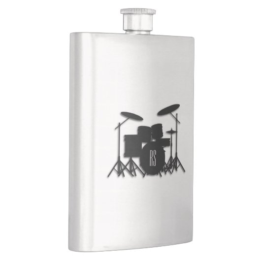 Monogram Drum Set Silver Flachmann (Rechts)