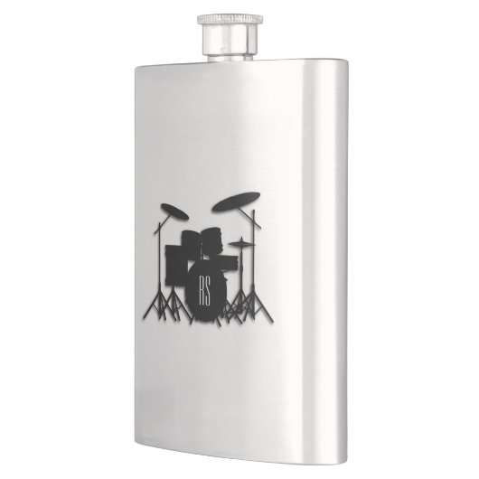 Monogram Drum Set Silver Flachmann (Links)