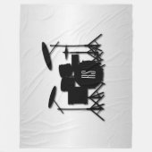 Monogram Drum Set Silver Fleecedecke (Vorderseite)