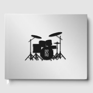 Monogram Drum Set Silver Gästebuch