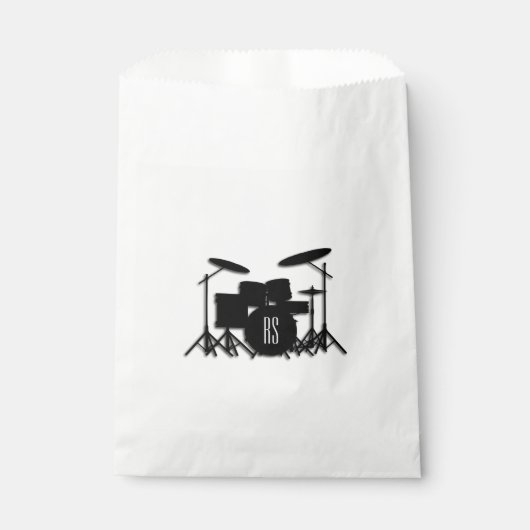 Monogram Drum Set Silver Geschenktütchen (Vorderseite)