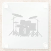 Monogram Drum Set Silver Glasuntersetzer (Rückseite)