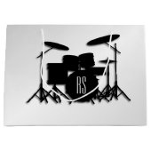 Monogram Drum Set Silver Große Geschenktüte (Vorderseite)