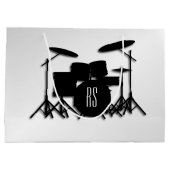 Monogram Drum Set Silver Große Geschenktüte (Rückseite)