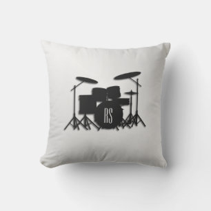 Monogram Drum Set Silver Kissen