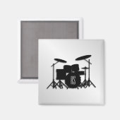 Monogram Drum Set Silver Magnet (Vorderseite/Rückseite)