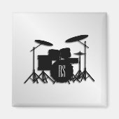 Monogram Drum Set Silver Magnet (Vorne)