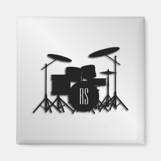 Monogram Drum Set Silver Magnet (Vorne)