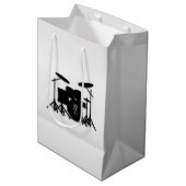 Monogram Drum Set Silver Mittlere Geschenktüte (Vorderseite Schrägansicht)