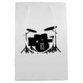 Monogram Drum Set Silver Mittlere Geschenktüte (Vorderseite)