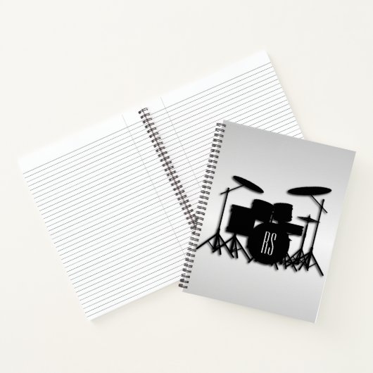 Monogram Drum Set Silver Notizblock (Innenseite)