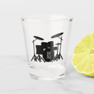 Monogram Drum Set Silver Schnapsglas