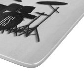 Monogram Drum Set Silver Schneidebrett (Ecke)