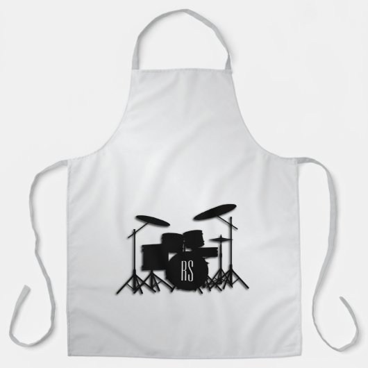 Monogram Drum Set Silver Schürze (Vorderseite)