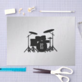 Monogram Drum Set Silver Seidenpapier (Handwerk)