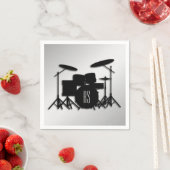 Monogram Drum Set Silver Serviette (Beispiel)