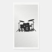 Monogram Drum Set Silver Serviette (Vorderseite)