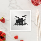 Monogram Drum Set Silver Serviette (Beispiel)