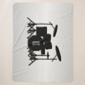 Monogram Drum Set Silver Sherpadecke (Vorderseite)