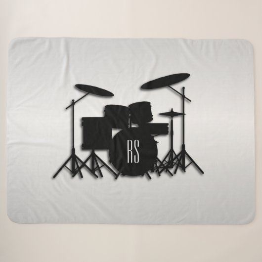 Monogram Drum Set Silver Sherpadecke (Vorderseite (Horizontal))