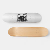 Monogram Drum Set Silver Skateboard (Horizontal)