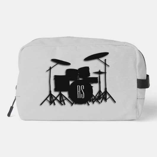 Monogram Drum Set Silver Waschbeutel (Rückseite)
