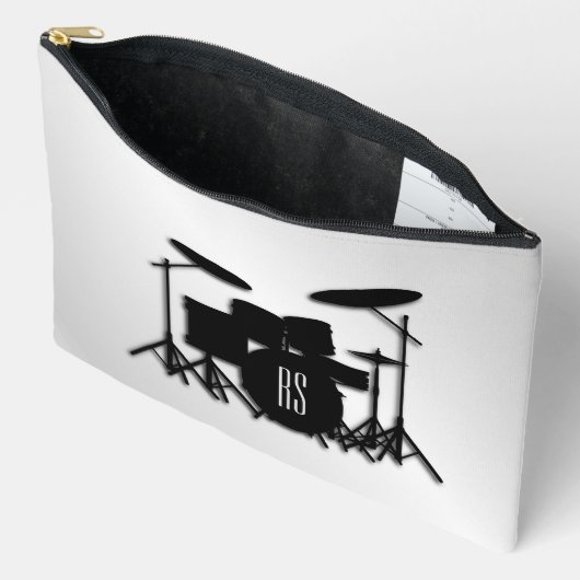 Monogram Drum Set Silver Zubehörtasche (Offen)