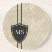 Monogram Drummer Vintag Bass Drum Drumming Getränkeuntersetzer (Vorne)