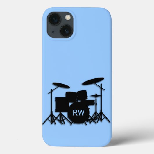 Monogram Drums Case-Mate iPhone Hülle (Rückseite)