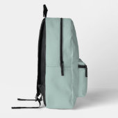 Monogram Duck Egg Green Stylish Modern Minimalist Bedruckter Rucksack (Links)